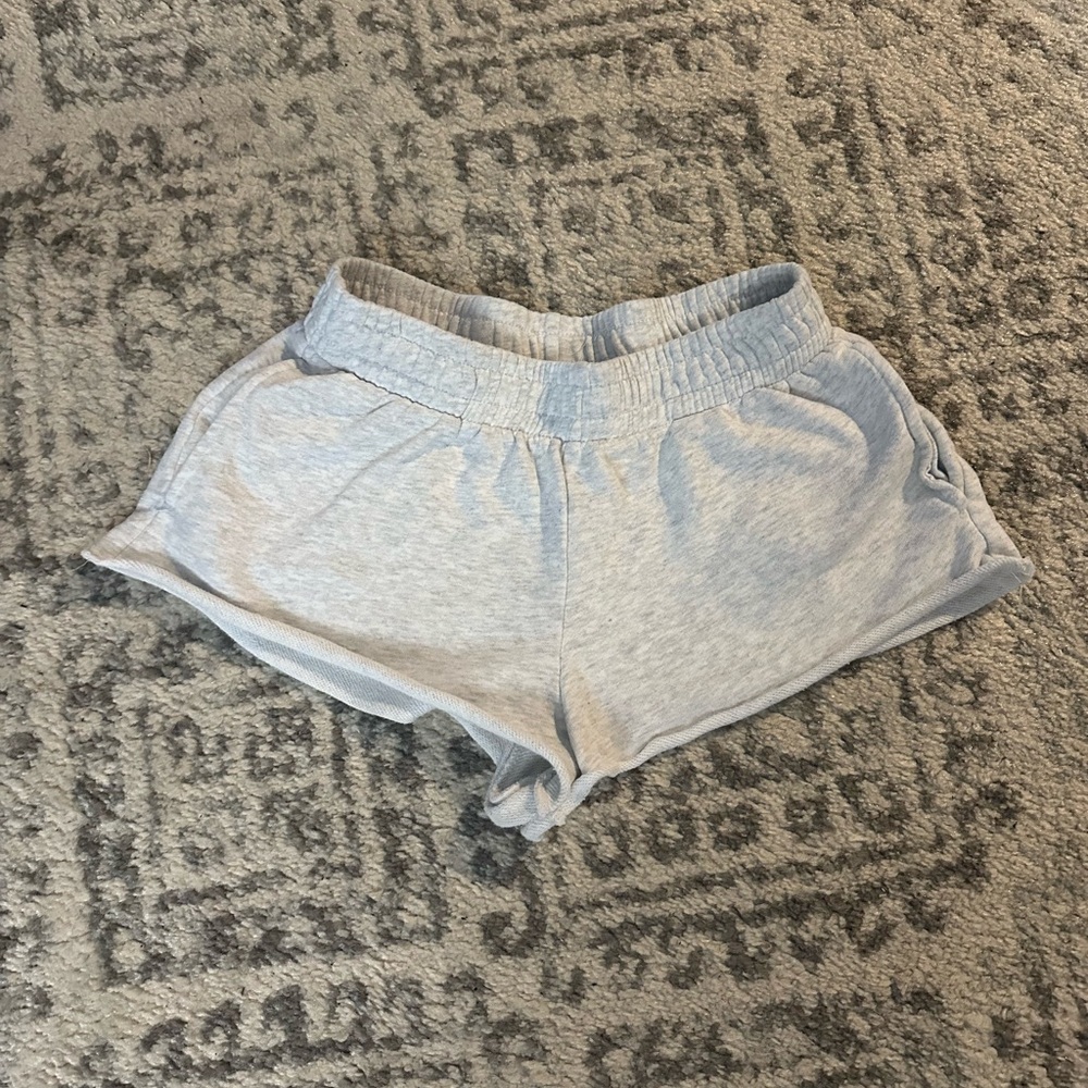 Garage Light Grey Low Rise Cotton Shorts